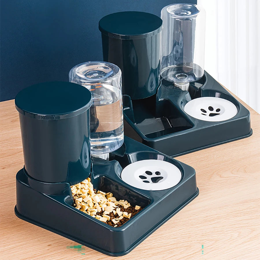 Pet Food And Water Feeder Gravity
